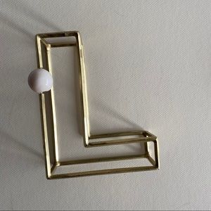 Anthropologie 3D Letter L sculpture desk accessory